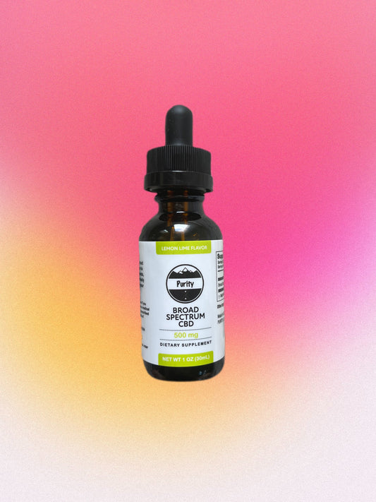 Purity Premium CBD Oil – Lemon Lime Flavor 100% THC-Free (500 MG)